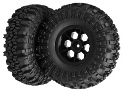 RGT RGT 1/10 Rock Cruise EX86100 1.9 Inch Pre-mount Tire & Wheel Set Gray (2)