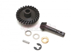Team Raffee Co. Team Raffee Co. TRC-D110 Heavy Duty Bevel Helical Gear Set 27T/10T for Scale PHAT Axle Defender D90/D110 Black