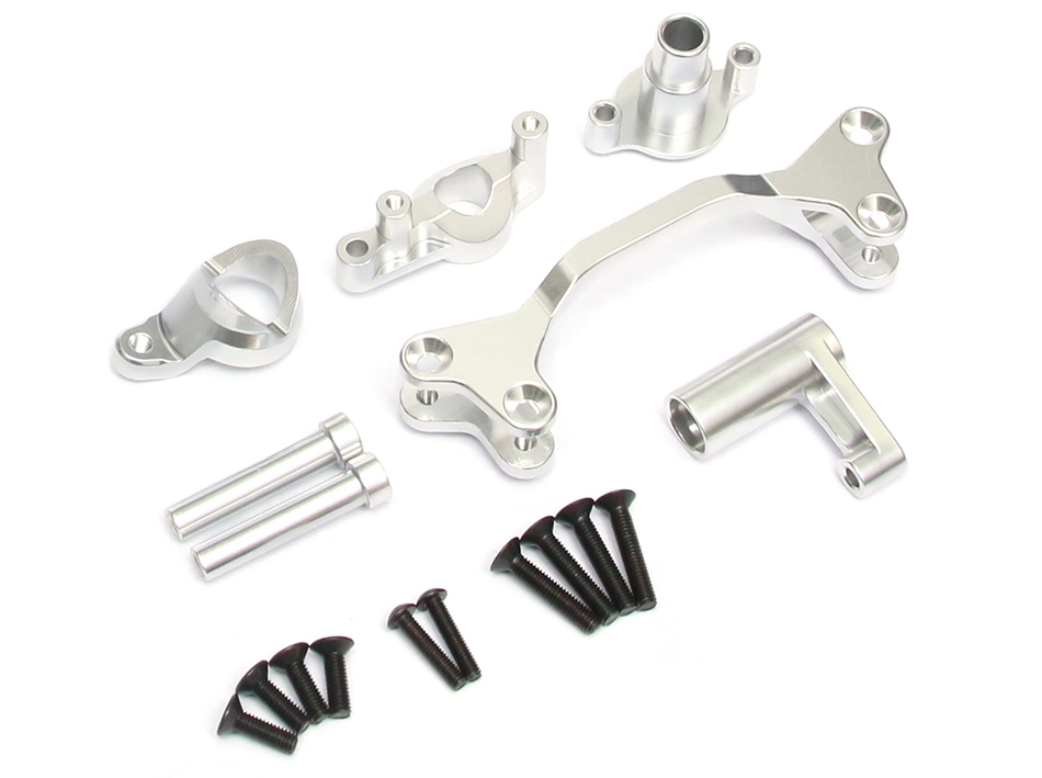 Axial Yeti & RR10 Bomber Aluminum Rear Lower Chassis Link Parts - 1Pr Silver