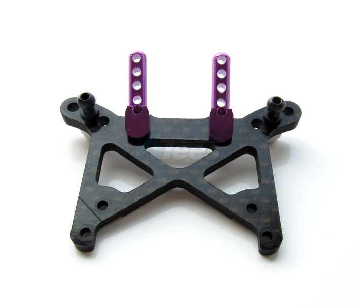 GPM Team Losi Micro T Upgrade Parts Aluminum Front Shock Tower with Screws 1Pc Set Purple 