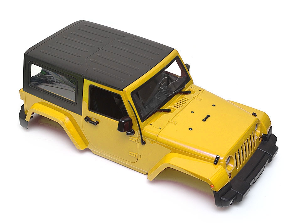 Team Raffee Co. Wrangler Body For 1 10 Rc Crawler Hard Top Yellow Br710068