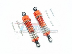 GPM Racing Miscellaneous All Plastic Ball Top Damper (75mm) With 1.2mm Coil Spring & Washers & Screws - 1pr Set Orange