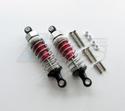 GPM Racing Miscellaneous All 70MM Aluminum Adjustable Shocks 1 Pair for Competition Red (Silver Springs)