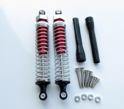 GPM Racing Miscellaneous All 105MM Aluminum Adjustable Shocks 1PR for Competition Red (Silver Springs)