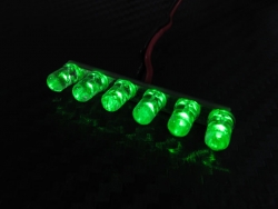 Boom Racing Miscellaneous All Super Bright Long 6 LED Light Taillight Set Green