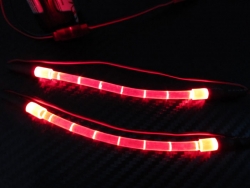 Boom Racing Miscellaneous All Ultra Bright LED Light Bar Set - 1 Pair With Adapter Red
