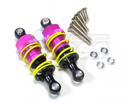 GPM Racing Miscellaneous All Plastic Ball Top Damper (50mm) With 1.5mm Coil Spring & Washers & Screws - 1pr Set Pink