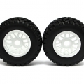 Miscellaneous All 1/10 Short Course Wheel/tire Set  Rocker White (2 Pcs) by Correct Model
