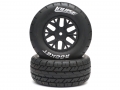 Team Associated SC10 4x4 Louise 1/10 SC-ROCKET Performance Short Course Tire Soft / Black Rim / Mounted by Louise RC