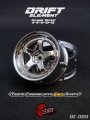 Miscellaneous All Drift Element Wheel - Adj. Offset (2) / Triple Chrome w/ Gold Rivets by DS Racing